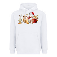 White Christmas Milk and Cookie Latte Coffee Cups Heavyweight Hoodie - MaliasSmallBusiness