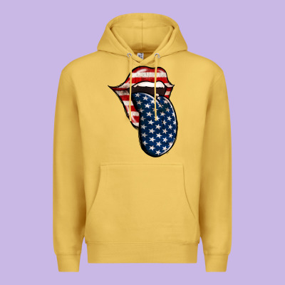 American Toungue For 4th Of July Premium Hoodie Designed By Bettercallsaul