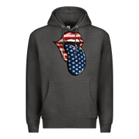 Charcoal Heather American Toungue for 4th of July Premium Hoodie - Bettercallsaul