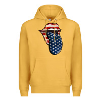 Mustard American Toungue for 4th of July Premium Hoodie - Bettercallsaul