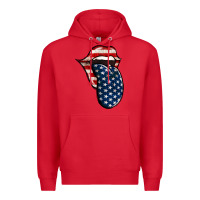 Red American Toungue for 4th of July Premium Hoodie - Bettercallsaul