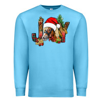 Ocean Blue joy christmas with horse bbs Premium Sweatshirt - BundleAndBundleShop
