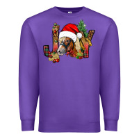 Purple joy christmas with horse bbs Premium Sweatshirt - BundleAndBundleShop