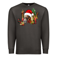Smoke joy christmas with horse bbs Premium Sweatshirt - BundleAndBundleShop