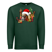 Sports Green joy christmas with horse bbs Premium Sweatshirt - BundleAndBundleShop