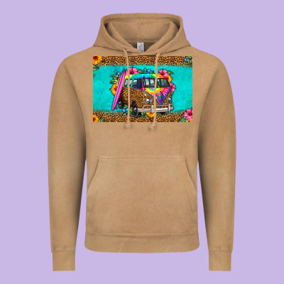 Hippie Van Floral Skinny Metal Can Holder Vintage Hoodie Designed By Hra Design Shop