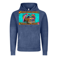 Vintage Denim hippie van floral skinny metal can holder Vintage Hoodie - HRA Design Shop