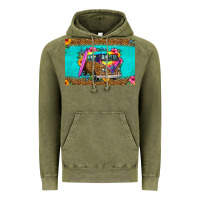 Vintage Olive hippie van floral skinny metal can holder Vintage Hoodie - HRA Design Shop