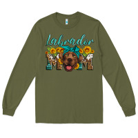 Army Green labrador mom Long Sleeve Tee - Artiststas