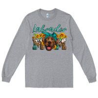 Heather Grey labrador mom Long Sleeve Tee - Artiststas