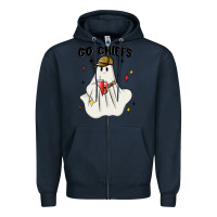 Navy go chiefs boujee sports ghost stanley Zipper Hoodie - MaliasSmallBusiness