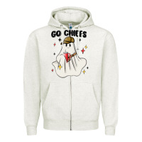 Oatmeal Heather go chiefs boujee sports ghost stanley Zipper Hoodie - MaliasSmallBusiness