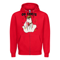 Red go chiefs boujee sports ghost stanley Zipper Hoodie - MaliasSmallBusiness