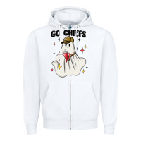 White go chiefs boujee sports ghost stanley Zipper Hoodie - MaliasSmallBusiness