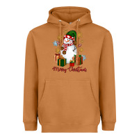 Meerkat Snowman Merry Christmas Heavyweight Hoodie - NancyCooperArtShop
