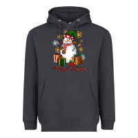 Smoke Snowman Merry Christmas Heavyweight Hoodie - NancyCooperArtShop