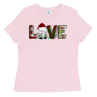 Bubblegum Pink love christmas gnome Ladies Tee - AdoDesignShop