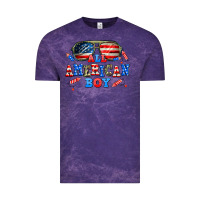 Cloud Purple all american boy Vintage Tee - AdoDesignShop