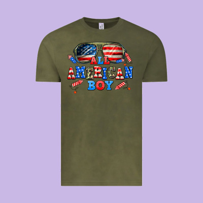 All American Boy Vintage Tee Designed By Adodesignshop