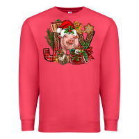 Cardinal joy christmas with pig bbs Premium Sweatshirt - BundleAndBundleShop