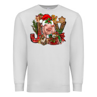 Dove Grey joy christmas with pig bbs Premium Sweatshirt - BundleAndBundleShop