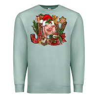 Seafoam joy christmas with pig bbs Premium Sweatshirt - BundleAndBundleShop