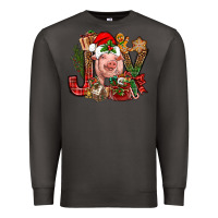 Smoke joy christmas with pig bbs Premium Sweatshirt - BundleAndBundleShop