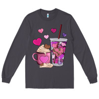 Smoke valentines day heart coffe Long Sleeve Tee - AdoDesignShop