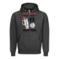 Charcoal Heather hot mess always stressed volleyball mama Zipper Hoodie - MaliasSmallBusiness
