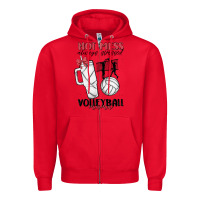 Red hot mess always stressed volleyball mama Zipper Hoodie - MaliasSmallBusiness