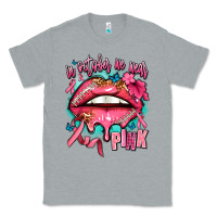 Heather Grey in october we wear pink  lips Classic Tee - AdoDesignShop