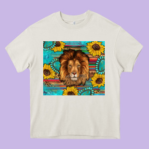Western Lion Tumbler Heavy Core Tee Designed By Artiststas