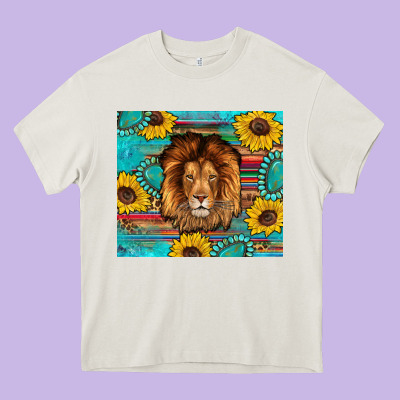 Western Lion Tumbler Heavy Core Tee Designed By Artiststas