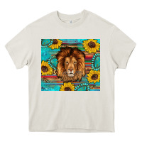 Cream western lion tumbler Heavy Core Tee - Artiststas