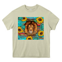 Mossy western lion tumbler Heavy Core Tee - Artiststas