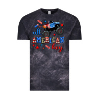 Cloud Black all american boy  monsterr truck Vintage Tee - AdoDesignShop