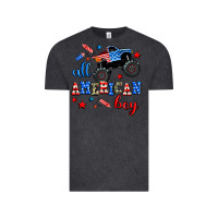 Vintage Black all american boy  monsterr truck Vintage Tee - AdoDesignShop