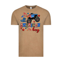 Vintage Coffee all american boy  monsterr truck Vintage Tee - AdoDesignShop