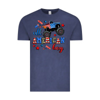 Vintage Denim all american boy  monsterr truck Vintage Tee - AdoDesignShop