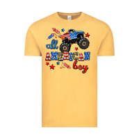 Vintage Mustard all american boy  monsterr truck Vintage Tee - AdoDesignShop