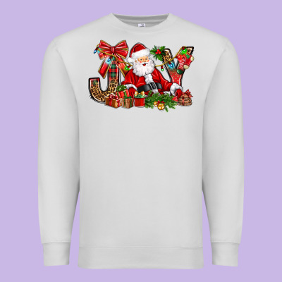 Joy Christmas With Santa Bbs Premium Sweatshirt Designed By Bundleandbundleshop