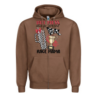 Chestnut hot mess always stressed race mama Zipper Hoodie - MaliasSmallBusiness