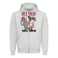Dove Grey hot mess always stressed race mama Zipper Hoodie - MaliasSmallBusiness
