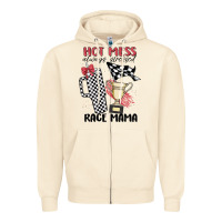 Sandshell hot mess always stressed race mama Zipper Hoodie - MaliasSmallBusiness