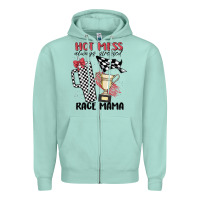 Seafoam hot mess always stressed race mama Zipper Hoodie - MaliasSmallBusiness