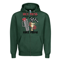 Sports Green hot mess always stressed race mama Zipper Hoodie - MaliasSmallBusiness