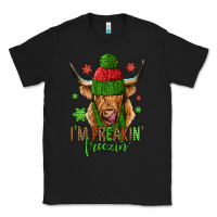 Black i'm freakin freezin christmas long haired cow Classic Tee - Jasminsmagicworld