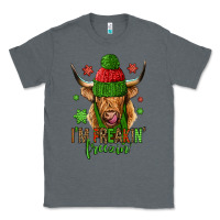 Charcoal Heather i'm freakin freezin christmas long haired cow Classic Tee - Jasminsmagicworld