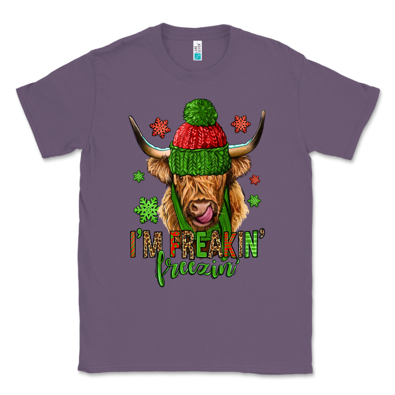 I'm Freakin Freezin Christmas Long Haired Cow Classic Tee by Jasminsmagicworld | Teevron
