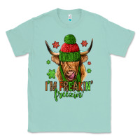 Seafoam i'm freakin freezin christmas long haired cow Classic Tee - Jasminsmagicworld